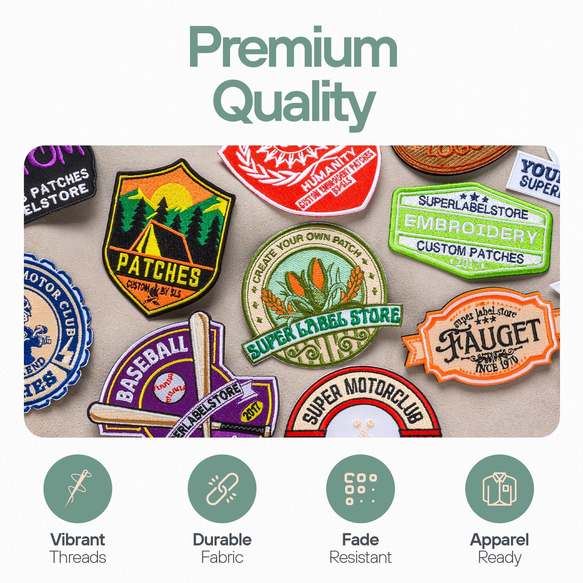 Geborduurde patches op maat