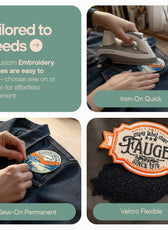 Geborduurde patches op maat