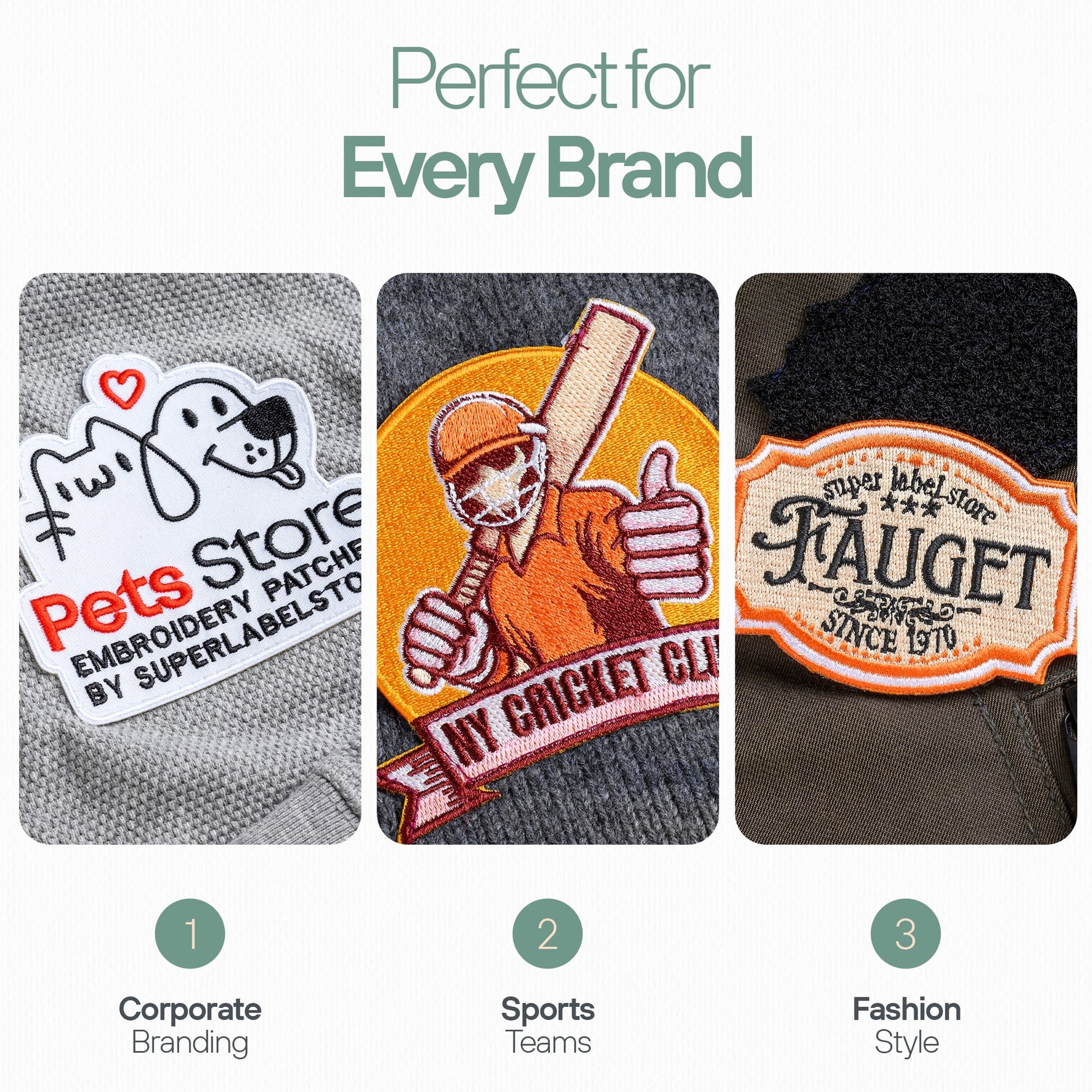 Geborduurde patches op maat