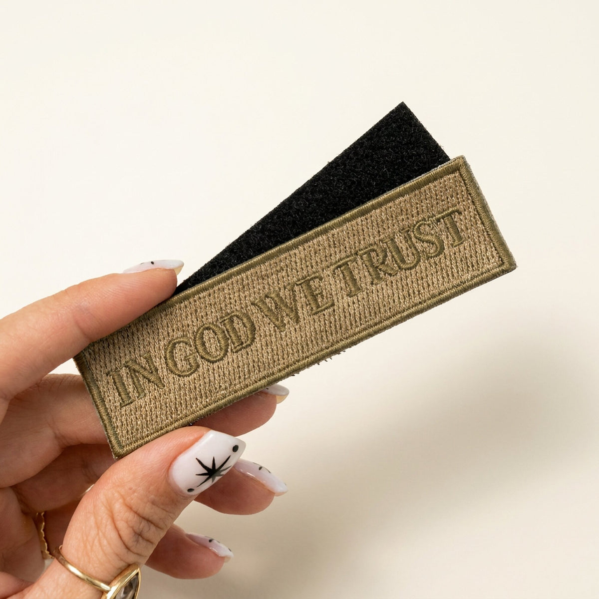 In GOD We Trust Embroidered Tactical Morale Fastener Hook & Loop Patch