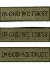 In GOD We Trust Embroidered Tactical Morale Fastener Hook & Loop Patch