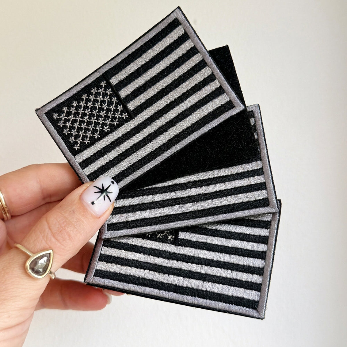 Tactical USA Flag Patch 10-Pack – Embroidered with Hook & Loop