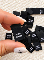 100% Cotton Label