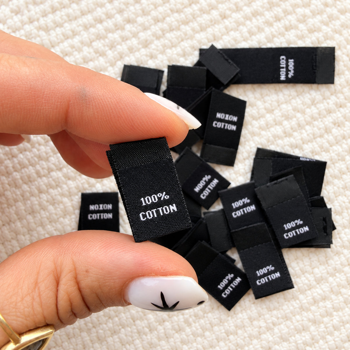 100% Cotton Label