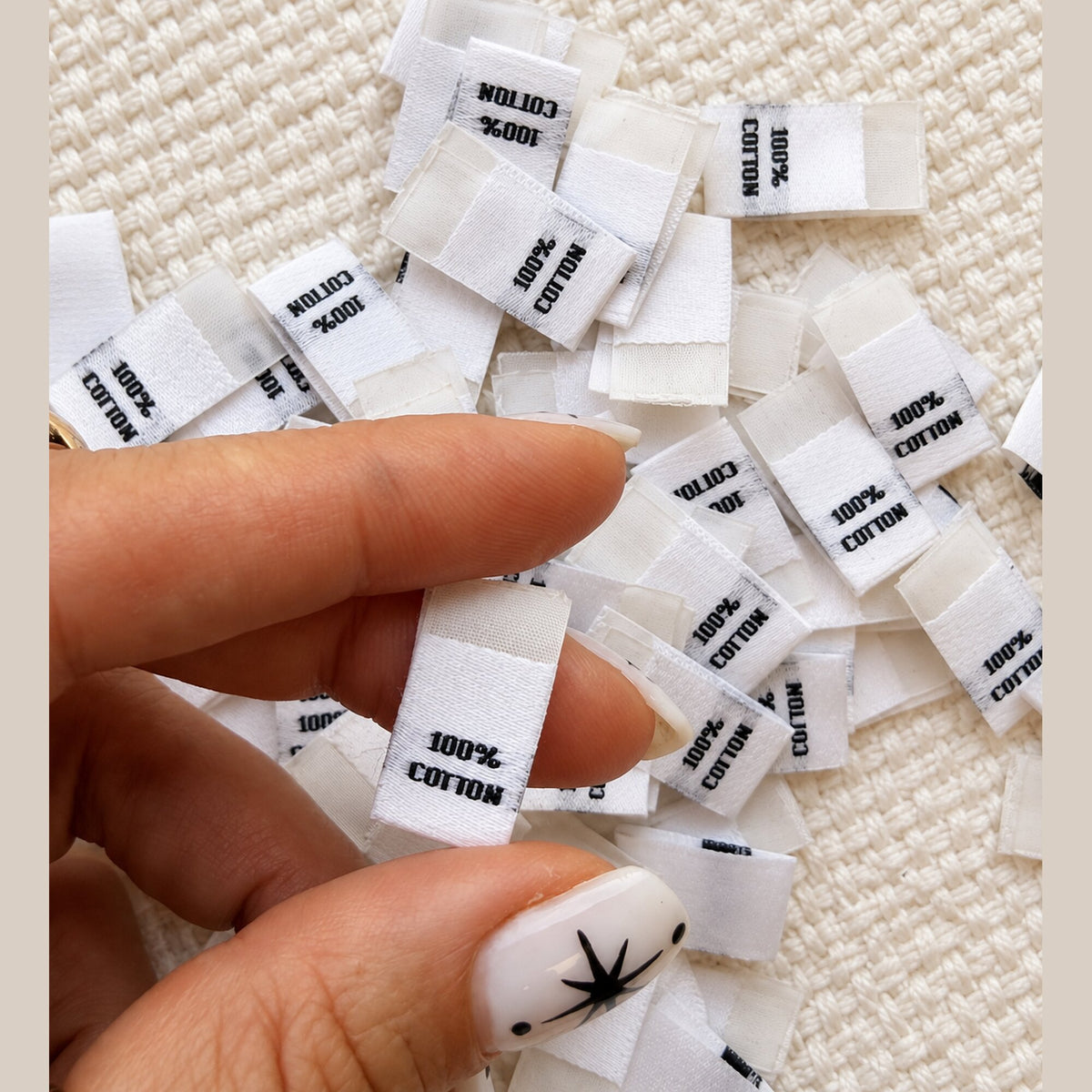 100% Cotton Label