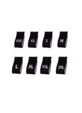 Maatlabels XXS-XXXL (8x100 stuks)