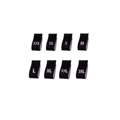 Maatlabels XXS-XXXL (8x100 stuks)