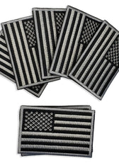Tactical embroidered usa flag patches grey
