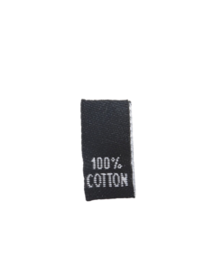 clothing label 100 cotton black