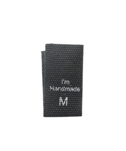 size label cotton handmade black m