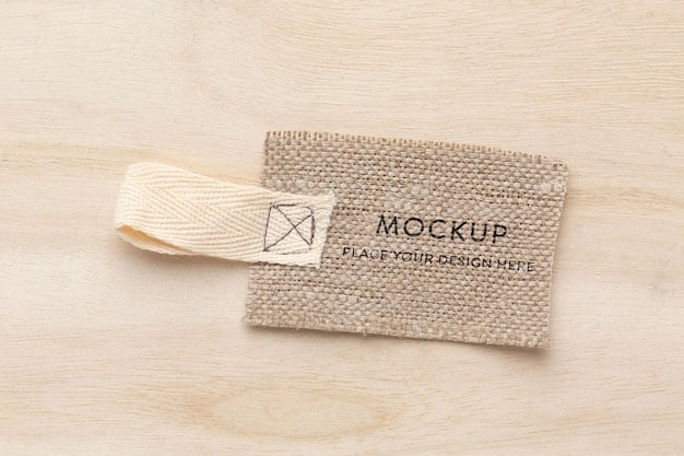 Fabric clothing labels mockup