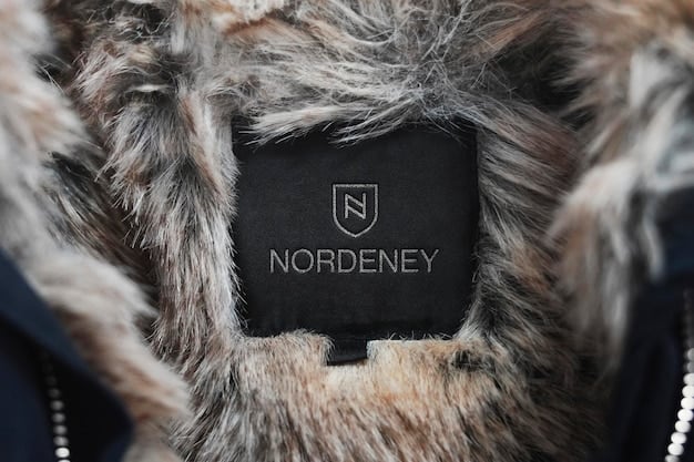 Logo mockup label winter coat