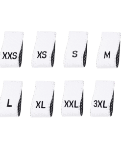 Size labels white xxs xxxl pack