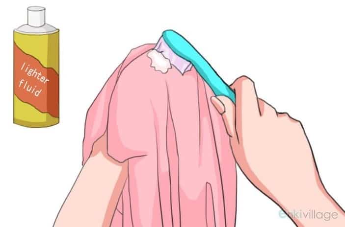 How to remove glue residue on clothes