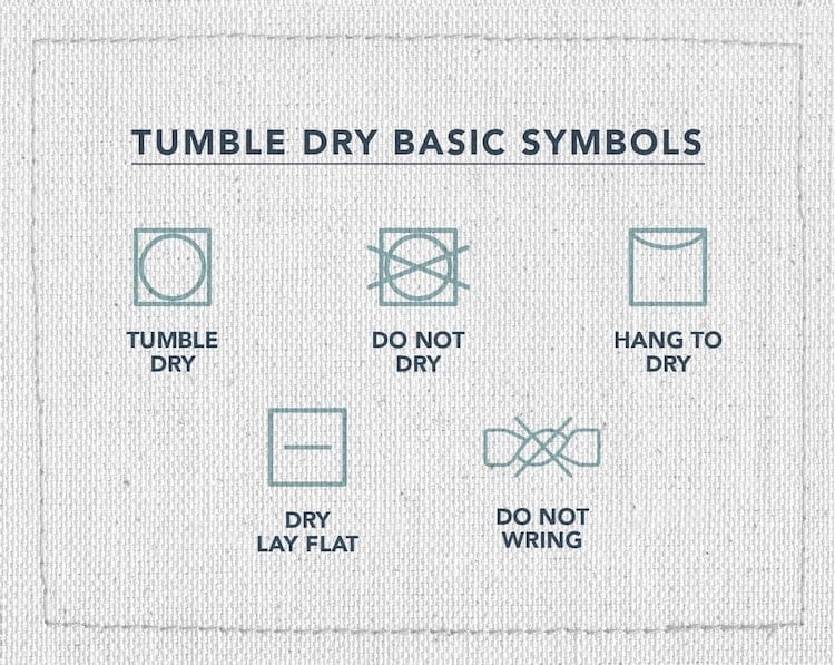 Tumble dry basic symbols